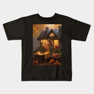 Whispers of Autumn Rain Kids T-Shirt